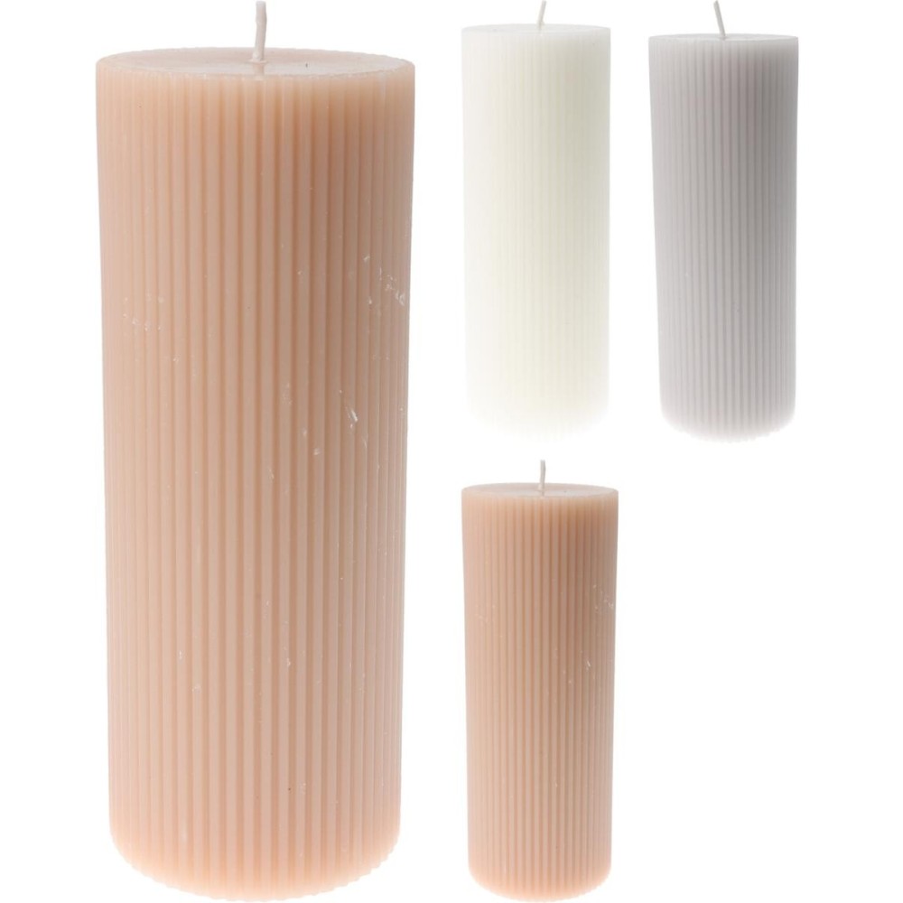 CANDELA 7X18CM RIGHE 3 ASSORTI